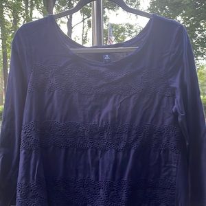 Gap 3/4 in Navy Blue Shirt